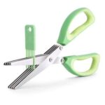 5-Layer Stainless Steel Kitchen Scissors – Multifunction Vegetable & Herb Cutter with ABS Handle - Image 2