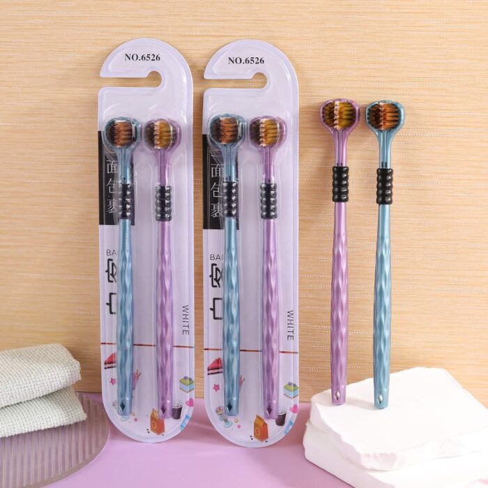360° Rotating 3-Sided Toothbrush – Soft Bristle 3D Design Adult Toothbrush | Deep Cleaning & Autistic-Friendly Oral Care - Image 2