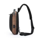 Men’s Anti-Theft Waterproof Nylon Chest Bag with USB Port – Crossbody Sling Bag with Stylish Letter Design - Image 6