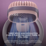 3-Speed USB Rechargeable Mini Portable Fan with Phone Holder – Fast Charging Handheld Cooling Fan - Image 11