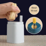 Automatic Push-type Toothpick Holder Box Detachable Tooth Pick Storage Dispenser For Dining Room Living Room