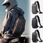 Men’s Anti-Theft Waterproof Nylon Chest Bag with USB Port – Crossbody Sling Bag with Stylish Letter Design - Image 4