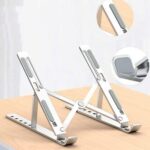 Portable Adjustable Aluminium Laptop Stand – Foldable Laptop Holder for Desk, DJ & Office Use - Image 7