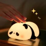 Soft Silicone Panda Night Lamp with LED Light – Rechargeable Touch Sensor Bedside Lamp - Image 5