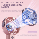 3-Speed USB Rechargeable Mini Portable Fan with Phone Holder – Fast Charging Handheld Cooling Fan - Image 3
