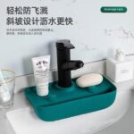 Faucet Drain Mat Rectangular – Self-Draining Soap Dish & Drying Basket for Kitchen & Bathroom Countertop - Image 4