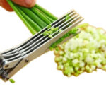 5-Layer Stainless Steel Kitchen Scissors – Multifunction Vegetable & Herb Cutter with ABS Handle - Image 3