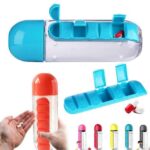 600ml Outdoor Water Bottle with Built-In Pill Organizer – Leak-Proof Portable Medicine & Drinking Bottle - Image 4