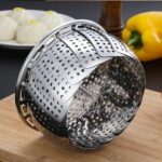 Stainless Steel Collapsible Food Steamer Basket – Multifunctional Vegetable & Fruit Steamer for Cookware Sets | Foldable Kitchen Plate Design - Image 3
