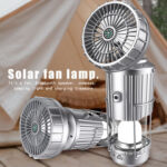 6-in-1 Solar Rechargeable Camping Lantern Fan – Portable Hanging Tent Light with Cooling Fan - Image 17