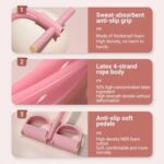 4-Tube Cotton & Polyester Resistance Band Wrist Strap Set for Strength Training, Yoga, and Full-Body Workout – Home Gym Equipment for Arms, Abdomen, Waist & Flexibility Training - Image 3