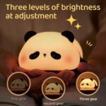 Soft Silicone Panda Night Lamp with LED Light – Rechargeable Touch Sensor Bedside Lamp - Image 4