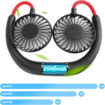 2500mAh Wearable Neck Fan – USB Rechargeable Portable Air Cooling Fan | Hands-Free Mini Personal Cooling Device - Image 3