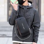 Men’s Anti-Theft Waterproof Nylon Chest Bag with USB Port – Crossbody Sling Bag with Stylish Letter Design - Image 8