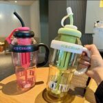 Cute Summer Plastic Cup – Milky Tea & Juice Cup with Straw, Lucky Belly Design Water Bottle (Portable Drink Cup) - Image 6