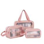 Pack of 3 Cosmetic Washbag – Travel Makeup & Toiletry Organizer Waterproof Storage Pouch Set