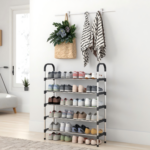 5/6 Layer Metal Shoe Rack with Handle | Detachable Shoe Organizer | Space Saving Storage Rack for Entryway & Closet - Image 5