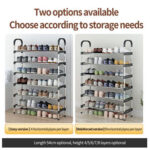 5/6 Layer Metal Shoe Rack with Handle | Detachable Shoe Organizer | Space Saving Storage Rack for Entryway & Closet - Image 4
