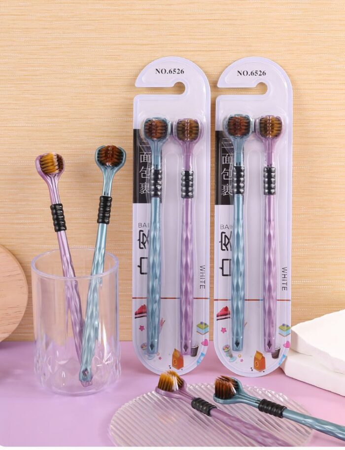 360° Rotating 3-Sided Toothbrush – Soft Bristle 3D Design Adult Toothbrush | Deep Cleaning & Autistic-Friendly Oral Care - Image 7