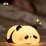 Soft Silicone Panda Night Lamp with LED Light – Rechargeable Touch Sensor Bedside Lamp