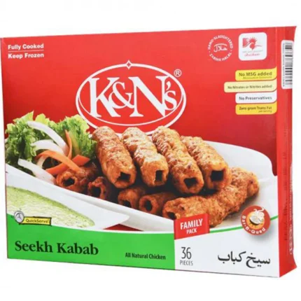 K&N’s Chicken Seekh Kabab Family Pack 1.08 Kg – Frozen Ready-to-Cook Spicy Chicken Kababs