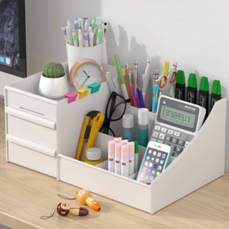 S0453e3efd532430e82bbe8dbbfb87b17Y-700x700-1-1.png Plastic Drawer Makeup Storage Box – Desktop Cosmetic & Skincare Organizer for Dressing Table, Dormitory & Office Stationery Storage - Image 1