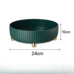 360 Degree Rotating Bathroom Tray Cosmetic Organizer Kitchen Spice Bottle Storage Holder Fruit Serving Tray Multifunctional Plate Spinning Cosmetics Storage - Image 7