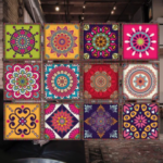Pack of 12 Self-Adhesive Decorative Tile Stickers – Waterproof, Removable Peel & Stick Wall and Floor Decals - Image 2