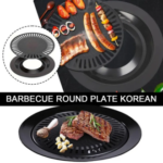 Korean BBQ Grill Pan Non-Stick Smokeless Stovetop BBQ Grill Plate for Indoor Outdoor Barbecue Oven BBQ Tools - Image 4