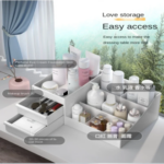 Plastic Drawer Makeup Storage Box – Desktop Cosmetic & Skincare Organizer for Dressing Table, Dormitory & Office Stationery Storage - Image 3