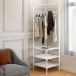 Attachable Corner Pole Rack – Multi-Layer Adjustable Telescopic Storage Organizer Shelf - Image 5