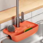 Household Silicone Sink Drain Rack – Faucet Splash Proof Water Collecting Pad & Kitchen Storage Organizer - Image 8