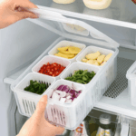 Refrigerator Food Drain Fresh-Keeping Storage Box for Ginger Garlic Onion Pepper Fruits & Vegetables - Image 5