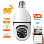 1080P Full HD WiFi CCTV Bulb Camera – Wireless 360° Panoramic Smart Security Camera with Night Vision & Motion Detection