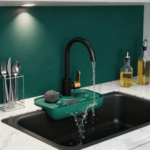 Household Silicone Sink Drain Rack – Faucet Splash Proof Water Collecting Pad & Kitchen Storage Organizer - Image 5
