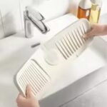 Kitchen Silicone Sink Faucet Splash Pad – Water Splash Catcher Mat | Countertop Protector & Drainage Drying Pad - Image 5