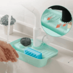 Household Silicone Sink Drain Rack – Faucet Splash Proof Water Collecting Pad & Kitchen Storage Organizer - Image 3