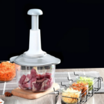 1.5L Manual Vegetable Mincer & Press-Type Food Chopper – Garlic & Meat Grinder, Whisk & Stirrer Kitchen Mini Processor - Image 7