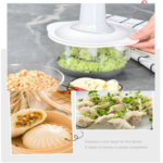 1.5L Manual Vegetable Mincer & Press-Type Food Chopper – Garlic & Meat Grinder, Whisk & Stirrer Kitchen Mini Processor - Image 5