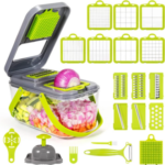 New 22 in 1 Vegetable Chopper Dicer Onion Chopper with 13 Blades and Container Veggie Mandoline for Potato Tomato - Image 10