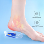 Ucheck Life Care Orthopedic Arch Support Insoles – Anti-Pain Silicone Gel Heel Cushions, Shock Absorbing Foot Pads for Plantar Fasciitis, Bone Spur & Achilles Support (1 Pair)