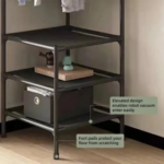 Attachable Corner Pole Rack – Multi-Layer Adjustable Telescopic Storage Organizer Shelf - Image 4
