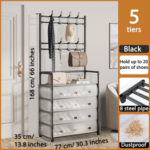 Dustproof Coat & Shoe Rack – Multi-Layer Wardrobe Organizer with Protective Cover - Image 2