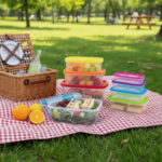 7Pcs Rectangular Food Storage Bowl Plastic with Lids Freshing Box Rainbow Food Preservation Food Sealed Box Refrigerator Storage - Image 6
