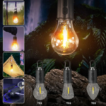 USB Type-C Rechargeable Straight LED Camping Bulb Light – Portable Hanging Tent & Emergency Multi-Use Bulb with Hook for Outdoor, Home, Car & Load-Shedding