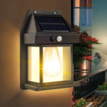 Waterproof Solar Interaction Wall Lamp with Motion Sensor – 3 Lighting Modes Security Light (Big Size)