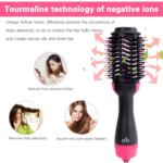 3 in 1 One Step Hair Dryer Brush Hot Air Styler Hair Straightener Curler & Blow Dryer Brush for Women - Image 3