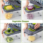 New 22 in 1 Vegetable Chopper Dicer Onion Chopper with 13 Blades and Container Veggie Mandoline for Potato Tomato - Image 4