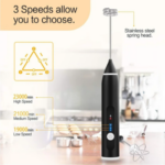 Electric coffee beater - 2 in 1 high quality electric coffee beater and grinder rechargeable - electric coffee beater Milk Frothier & Former, Egg Beater, Cake Beater, Portable Hand Beater and mixer and USB connected and easily rechargeable - Image 11