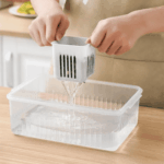 Refrigerator Food Drain Fresh-Keeping Storage Box for Ginger Garlic Onion Pepper Fruits & Vegetables - Image 3